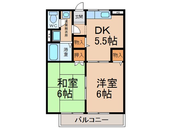 若宮ハイツの物件間取画像